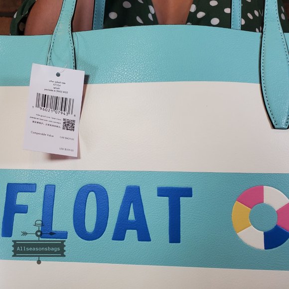 kate spade Bags Kate Spade Splash Poolside Reversible Tote Zip